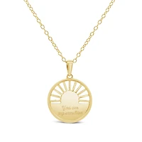 Diamond "You Are My Sunshine" Pendant in 18k Yellow Gold Vermeil