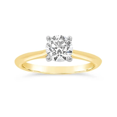 New Brilliance Lab Grown 1.00CT Diamond Solitaire Ring in 10K Yellow Gold