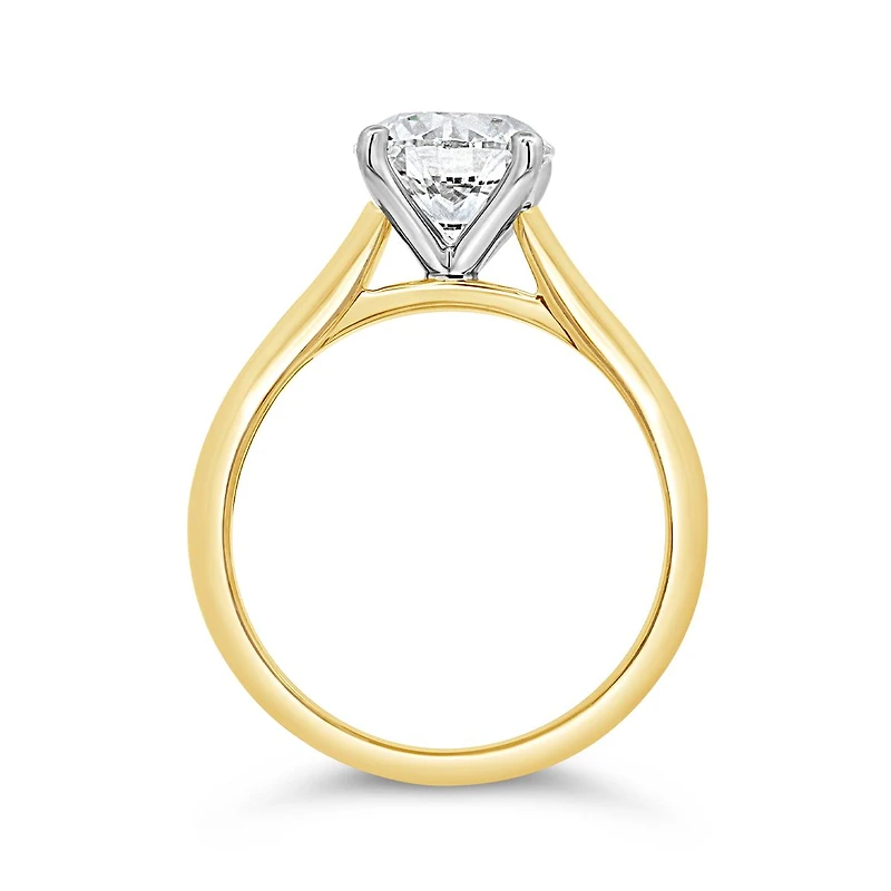 New Brilliance Lab Grown 2.00CT Diamond Solitaire Ring in 10K Yellow Gold