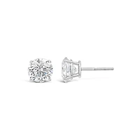 New Brilliance Lab Grown 4.00CTW Diamond Stud Earrings in 14K White Gold