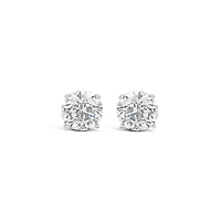 New Brilliance Lab Grown 4.00CTW Diamond Stud Earrings in 14K White Gold