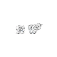 New Brilliance Lab Grown 4.00CTW Diamond Stud Earrings in 14K White Gold