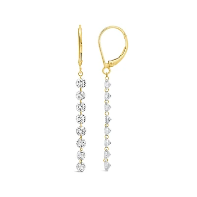 Pierced by Light Lab Grown 3.10CTW Diamond Earrings in 10K Yellow Gold