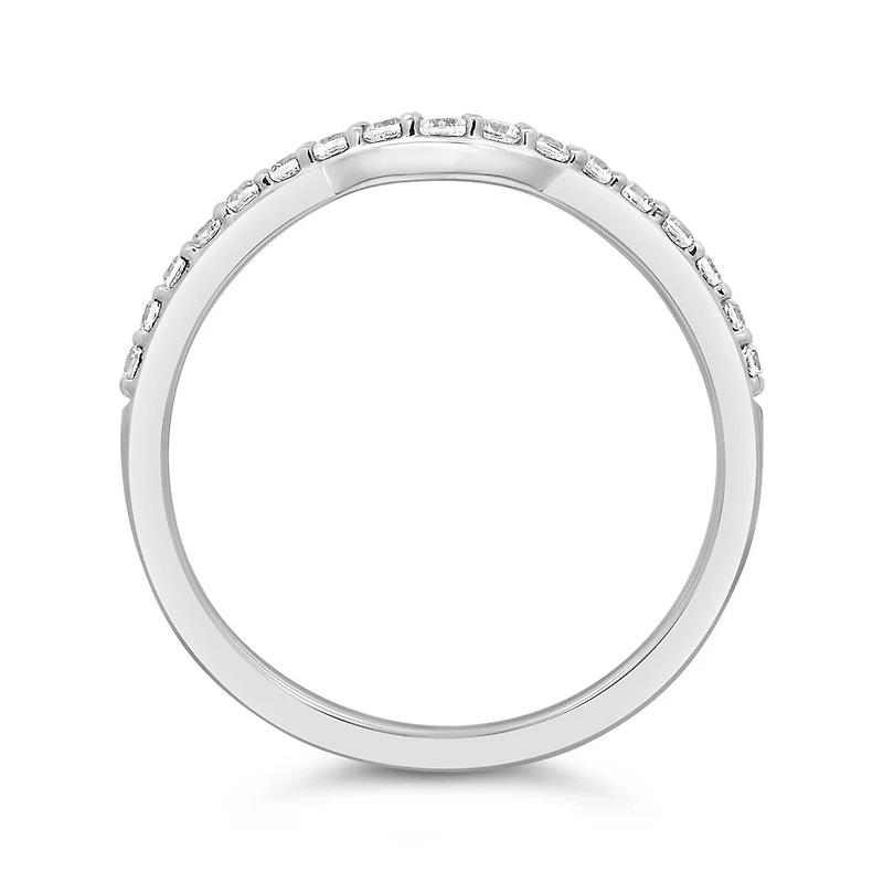0.25CTW Diamond Contour Band in 14K White Gold