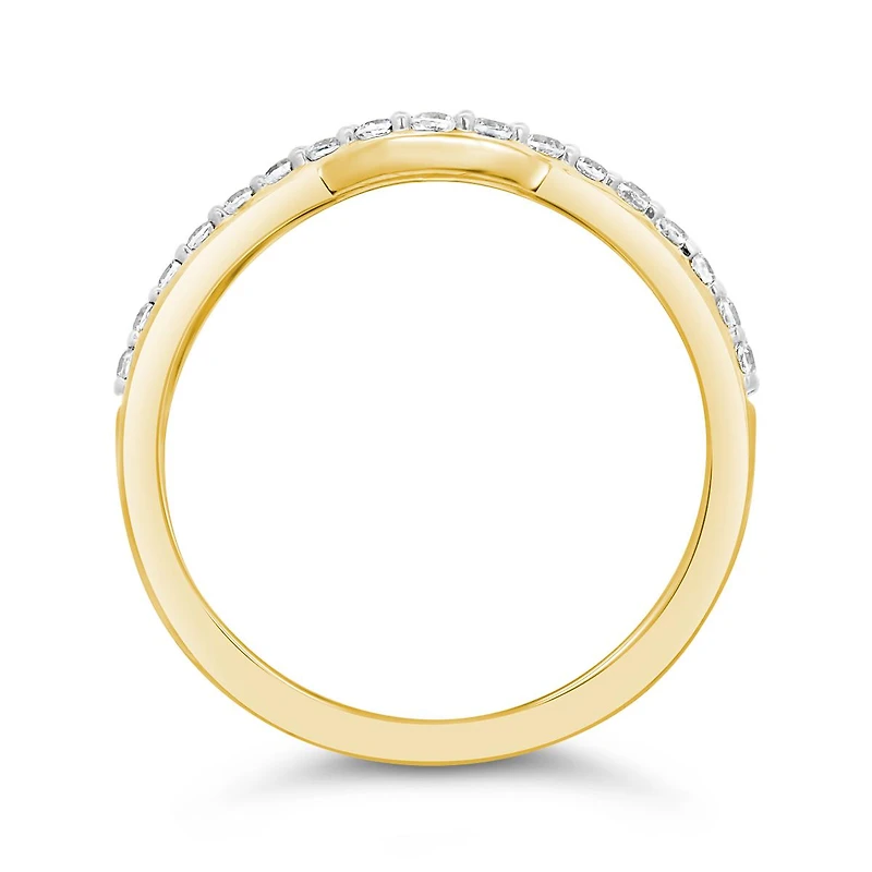 0.25CTW Diamond Contour Band in 14K Yellow Gold