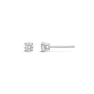 New Brilliance Lab Grown 0.50CTW Diamond Stud Earrings in Sterling Silver