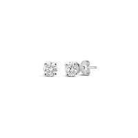 New Brilliance Lab Grown 0.50CTW Diamond Stud Earrings in Sterling Silver