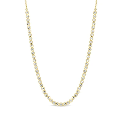 New Brilliance Lab Grown 2.00CTW Diamond Tennis Necklace in 10K Yellow Gold