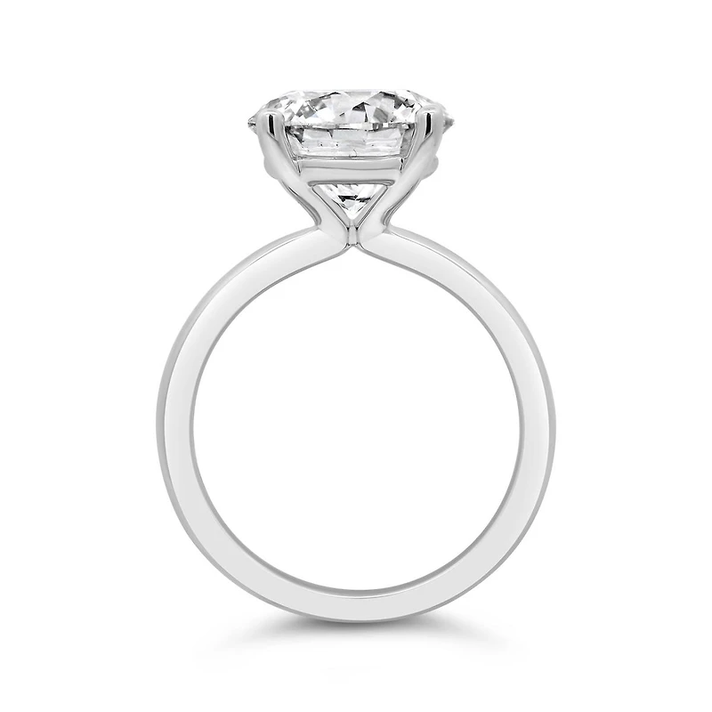 New Brilliance Lab Grown 5.00CT Diamond Solitaire Ring in 14K White Gold