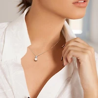 Julianna B Sterling Silver Blue Topaz & 8.5-9MM Pearl Pendant