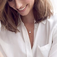 Julianna B 10K White Gold Opal & 8-8.5MM Pearl Pendant