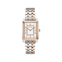 Bulova Women'S Sutton White Dial Two-Tone Watch