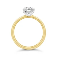 New Brilliance Lab Grown 2.07CTW Cushion Diamond Ring in 14K Yellow & White Gold