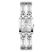 GUESS Ladies Silver Tone Analog Watch