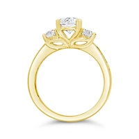 New Brilliance Lab Grown 2.00CTW Diamond Three-Stone Ring in 14K Yellow Gold