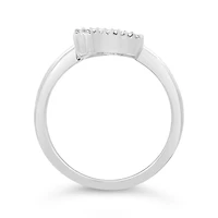 Diamond Heart Promise Ring in Sterling Silver