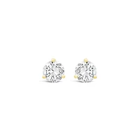 New Brilliance Lab Grown 2.00CTW Diamond Stud Earrings in 10K Yellow Gold