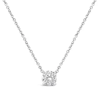 New Brilliance Lab Grown 0.50CT Solitaire Diamond Necklace in Sterling Silver