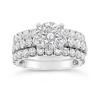 New Brilliance Lab Grown 5.00CTW Diamond Bridal Set in 14K White Gold