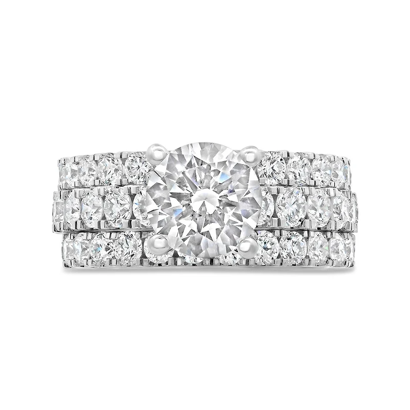 New Brilliance Lab Grown 5.00CTW Diamond Bridal Set in 14K White Gold