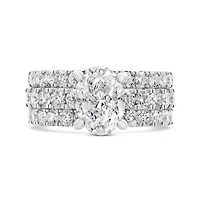 New Brilliance Lab Grown 5.00CTW Oval Diamond Bridal Set in 14K White Gold