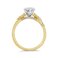 New Brilliance Lab Grown 2.30CTW Oval Diamond Ring in 14K Yellow and White Gold