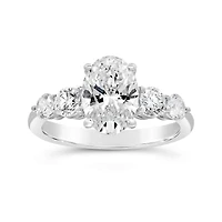 New Brilliance Lab Grown 2.75CTW Oval Diamond Bridal Ring in 14K White Gold