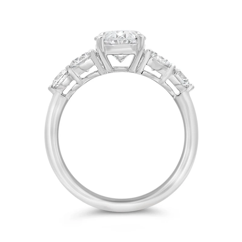 New Brilliance Lab Grown 2.75CTW Oval Diamond Bridal Ring in 14K White Gold