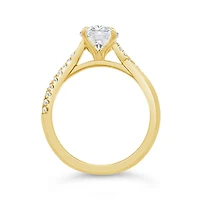 New Brilliance Lab Grown 2.20CTW Oval Diamond Ring in 14K Yellow and White Gold