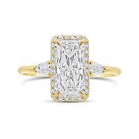New Brilliance Lab Grown 2.43CTW Radiant Diamond Bridal Ring in 14K Yellow Gold