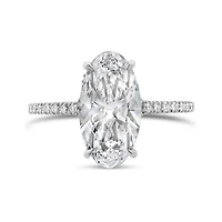 New Brilliance Youra Lab Grown 3.25CTW Oval Diamond Bridal Ring in 14K White Gold