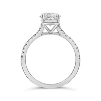 New Brilliance Youra Lab Grown 3.25CTW Oval Diamond Bridal Ring in 14K White Gold