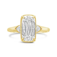 New Brilliance Youra Lab Grown 3.20CTW Cushion Diamond Bridal Ring in 14K Yellow Gold
