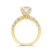 New Brilliance Lab Grown 3.87CTW Oval Diamond Bridal Ring in 14K Yellow Gold