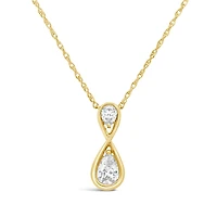 New Brilliance Lab Grown 0.53CTW Diamond Infinity Pendant in 10K Yellow Gold