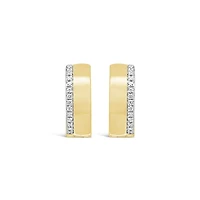 New Brilliance Lab Grown 0.18CTW Diamond Hoops in 18K Yellow Gold Vermeil