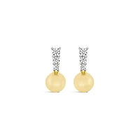 New Brilliance Lab Grown 0.18CTW Diamond Earrings in 18K Yellow Gold Vermeil