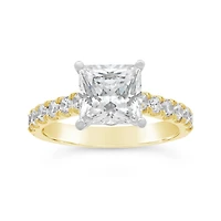 New Brilliance Lab Grown 3.57CTW Diamond Ring in 14K Yellow and White Gold