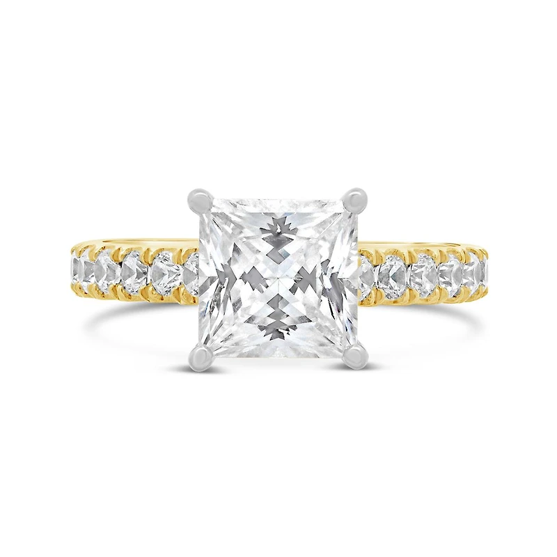 New Brilliance Lab Grown 3.57CTW Diamond Ring in 14K Yellow and White Gold