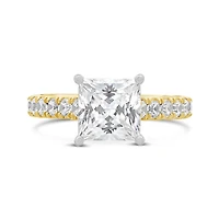 New Brilliance Lab Grown 3.57CTW Diamond Ring in 14K Yellow and White Gold