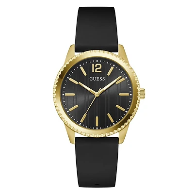 Guess Mens Black/Gunmetal/Grey Chip Watch