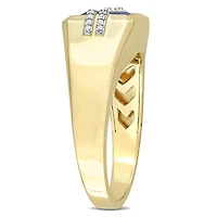 Julianna B 10K Yellow Gold Created Blue Sapphire & Diamond Ring