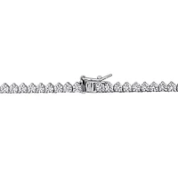Julianna B Sterling Silver Created Pink & Created White Sapphire Necklace 18"