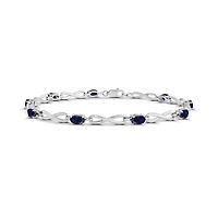 Sterling Silver Sapphire Infinty Link Bracelet