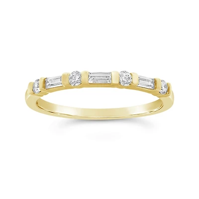 New Brilliance Lab Grown 0.25Ctw Diamond Band In 10K Yellow Gold