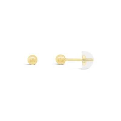 10K Yellow Gold 3mm Ball Earrings