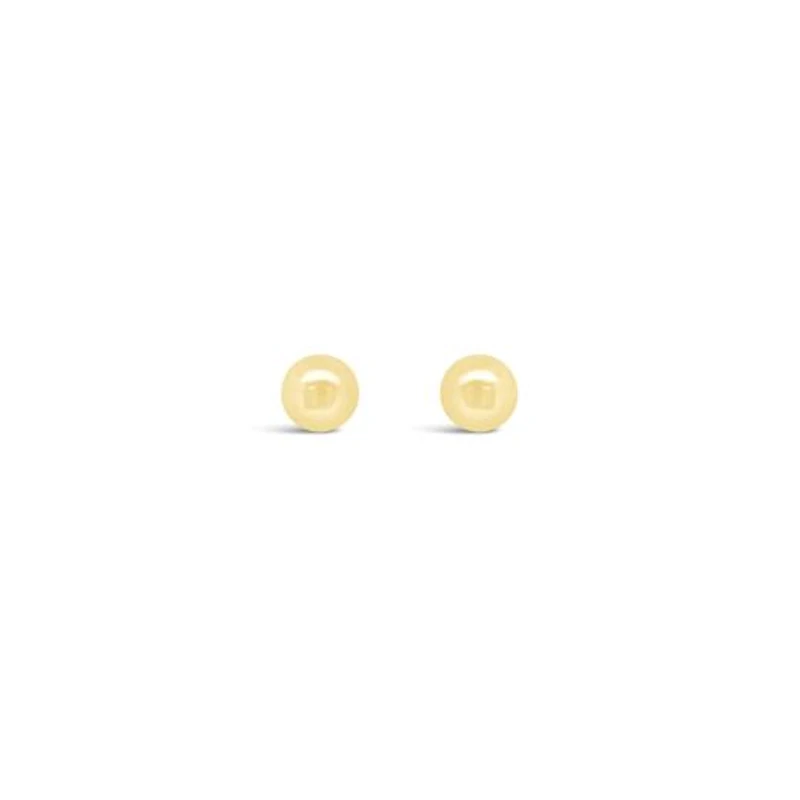 10K Yellow Gold 4mm Ball Earrings