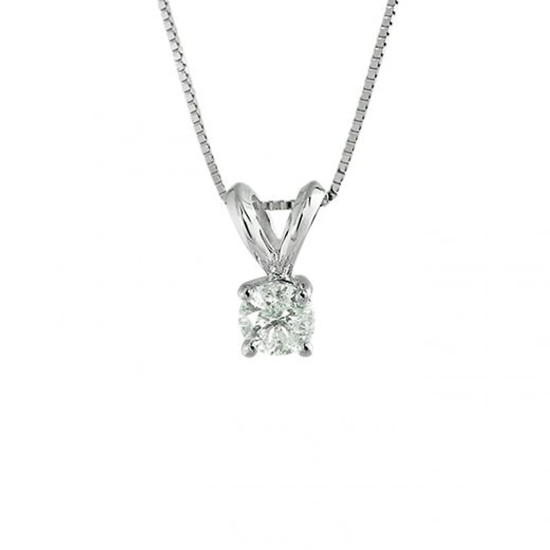 10K White Gold 0.05CT Diamond Pendant