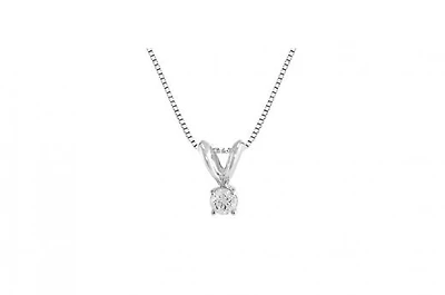 10K White Gold 0.10CT Diamond Pendant