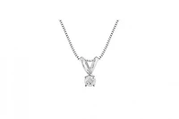 10K White Gold 0.10CT Diamond Pendant
